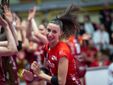 Orgoglio Uyba contro Scandicci (foto Gabriele Alemani, Lega Volley Femminile)