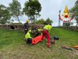 Le operazioni di soccorso a Marchirolo per l'escursionista caduta Le operazioni di soccorso a Marchirolo per l'escursionista caduta