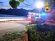 L'intervento dei vigili del fuoco a Maccagno sulla 394