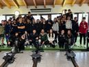 Lezione a Monate per gli studenti del liceo Pantani. Con loro Gabriel Soares, argento olimpico nel canottaggio