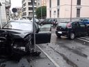 Incidente all'incrocio tra le vie Gallazzi e Monterosa