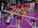 Una fase della partita tra Uyba e Milano (foto del match a cura di Fotografia Galbiati)