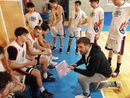 coach Luca Taverna durante un timeout (foto Rovelli) coach Luca Taverna durante un timeout (foto Rovelli)