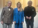 Da sinistra, Ivanoe Pellerin, Francesca Caruso e il presidente del Maga, Mario Lainati