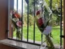 I fiori posti per nei pressi dell'abitazione di Teresa Stabile dopo l'omicidio