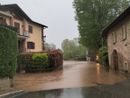 Fiume fuori nella frazione di Olona a Induno, a nord di Varese