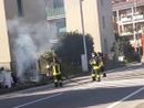 Busto, rifiuti in fiamme: intervengono i vigili del fuoco