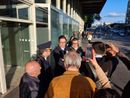 Il sottosegretario Molteni ha incontrato i giornalisti davanti allo scalo ferroviario