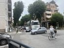 Incidente tra Tir e auto in viale Alfieri
