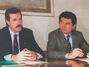 Renato Borroni e Roberto Toia in una foto dall'archivio dell'Informazione Renato Borroni e Roberto Toia in una foto dall'archivio dell'Informazione