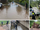 Interventi in particolare nel nord della provincia e in Valceresio per liberare strade e case dall'acqua e dalle piante cadute (foto Corpo Volontari di Protezione Civile - Nucleo Mobile di Pronto Intervento)