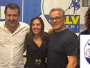 Da sinistra: Reguzzoni, Salvini, Tovaglieri, Albani. Nel riquadro, Maffioli