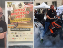 Luca Turconi e un'immagine dell'edizione 2024 del Motoaperitivo