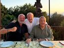 Renato Pozzetto con Boldi e Pucci in occasione dell'85esimo compleanno dell'attore lavenese lo scorso luglio