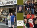 Giuseppe e la moglie davanti al bar, al centro l'amico Pier, a lato i tifosi della Pro e gli Amici del Sigaro tra i quali il sindaco Giuseppe e la moglie davanti al bar, al centro l'amico Pier, a lato i tifosi della Pro e gli Amici del Sigaro tra i quali il sindaco