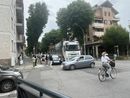Incidente tra un tir e una utilitaria in viale Alfieri, estate 2025 Incidente tra un tir e una utilitaria in viale Alfieri, estate 2025