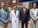 Da sinistra, il direttore sanitario Stefano Schieppati, la direttrice medica di presidio, Francesca Crespi, il questore Enrico Mazza e il direttore sociosanitario John Tremamondo