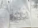 Disegni di Richino Castiglioni sul centro di Busto