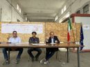 Da sinistra l'ingegner Maltagliati, l'assessore Mariani e il sindaco Antonelli