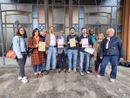 La conferenza stampa sugli imminenti volantinaggi, davanti al padiglione Boito