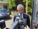 L'avvocato Fabrizio Busignani all'uscita dal carcere dopo l'interrogatorio di Marco Manfrinati