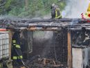 FOTO. Legnaia in fiamme a Cairate, vigili del fuoco in azione