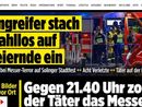 La Bild e l'attacco di ieri che ha provocato tre morti e otto feriti