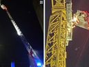 FOTO E VIDEO. Castronno, giovane s'arrampica nella notte su una gru di 25 metri: raggiunto e salvato
