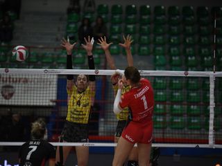 Vittoria per 3-1 della Futura su Brescia (foto Futura Volley - Gianluigi Rossi)