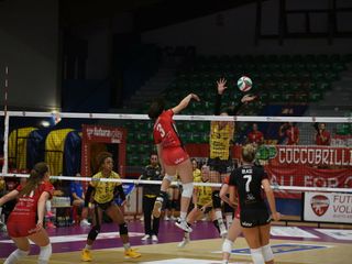 Vittoria per 3-1 della Futura su Brescia (foto Futura Volley - Gianluigi Rossi)