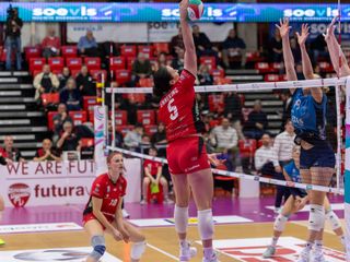 Momento d'oro per la Futura, alla terza vittoria di fila (foto Lega Volley Femminile)