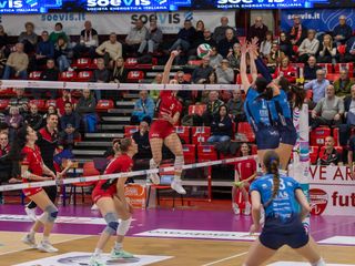 Momento d'oro per la Futura, alla terza vittoria di fila (foto Lega Volley Femminile)