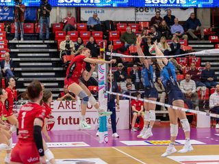 Momento d'oro per la Futura, alla terza vittoria di fila (foto Lega Volley Femminile)