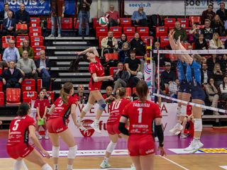 Momento d'oro per la Futura, alla terza vittoria di fila (foto Lega Volley Femminile)