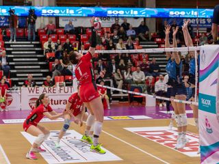Momento d'oro per la Futura, alla terza vittoria di fila (foto Lega Volley Femminile)