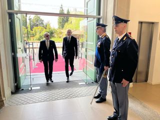Alcuni momenti della celebrazione a Ville Ponti per il 174esimo anniversario della festa della Polizia di Stato