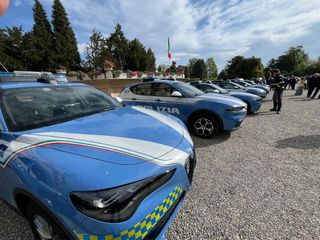 Alcuni momenti della celebrazione a Ville Ponti per il 174esimo anniversario della festa della Polizia di Stato
