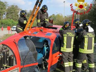 Alcune immagini dell'esercitazione di sabato alla Leonardo di Vergiate