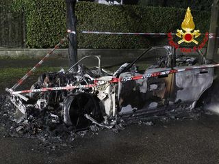 L'intervento dei vigili del fuoco a Busto