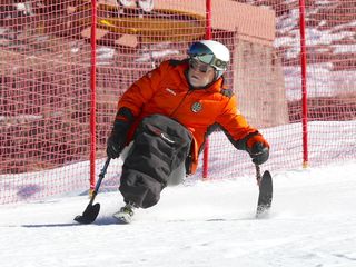 Gianni Garbin in azione sulla neve