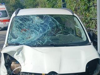 L'auto coinvolta nell'incidente (foto LuinoNotizie.it)