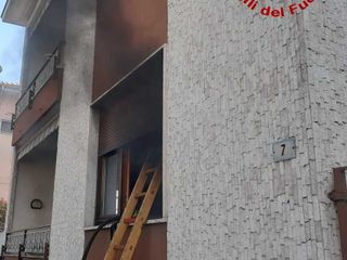 I vigili del fuoco sul posto