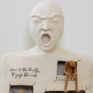 Una delle opere in mostra al Centro Stoà di Busto (particolare)
