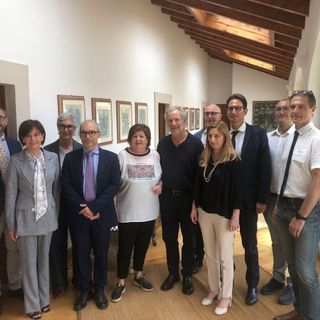 La delegazione in visita alla Fondazione Chicca Protasoni di Ferno