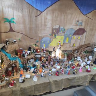 Il presepe vincitore, opera della scuola dell'infanzia Maddalena di Canossa