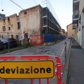Conventino di Busto, cantiere ancora fermo. La via Matteotti resta chiusa al traffico