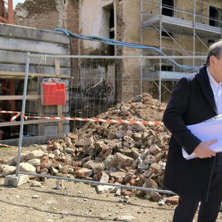 Il sindaco durante il sopralluogo nei giorni scorsi