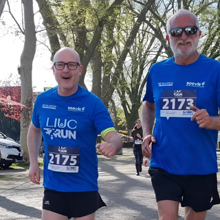 Paziente e chirurgo ortopedico corrono insieme la Liuc Run