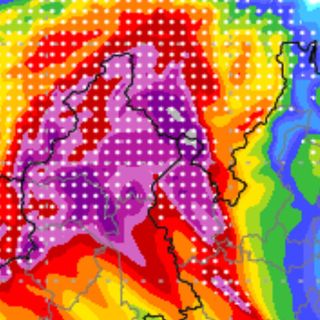 Quel viola sui nostri territori relativo alla pioggia prevista per giovedì 17 aprile non annuncia nulla di buono