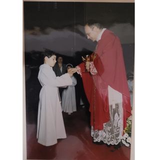 La bellissima foto di don Alessio con don Giovanni